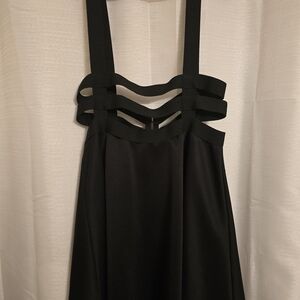 Elegant Black Strappy Skirt